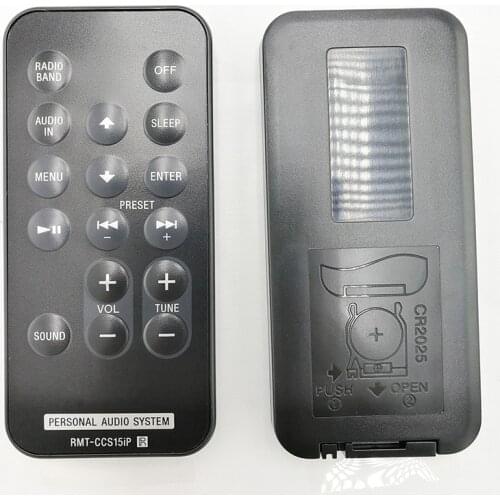Original remote control RMT-CCS15IP for Sony CF-CS15iP ICF-CS15IPBLKN ICF-CS15iPN ICF-CS15IPSILN personal audio docking system