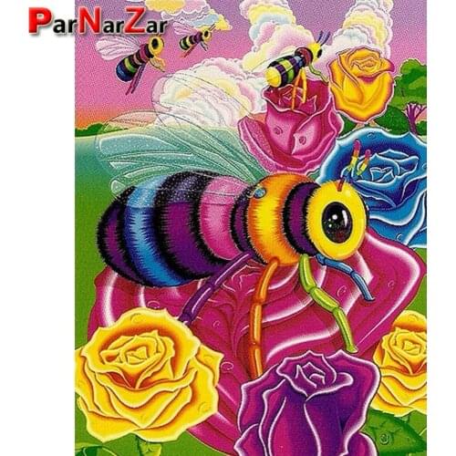 ParNarZar 3D DIY Diamond Painting Working Bee Cartoon Kits For Home Wall Decorations