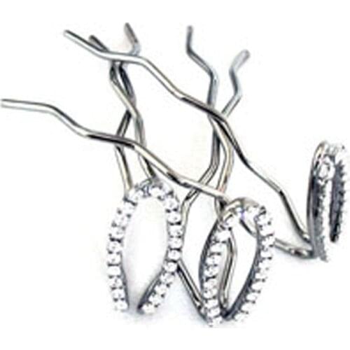 Gun-black rhinestone party prom bridal pageant headpieces rhinestone hair fork holder wedding jewelry ornament accessories