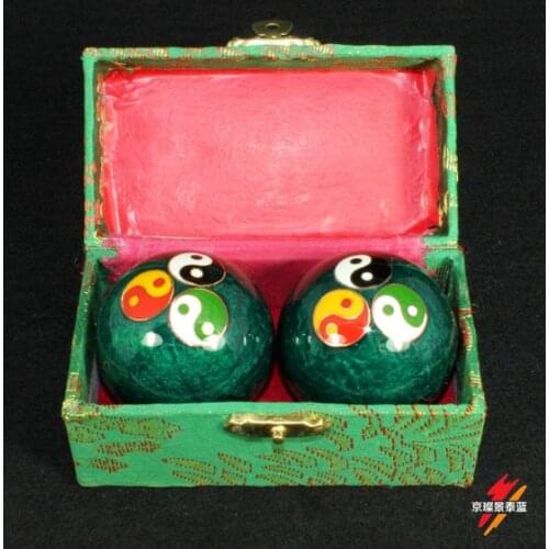 Chinese Health Daily Meditation Balls hand finger Exercise Stress Relief Baoding Balls Relaxation Therapy Yin Yang Handballs