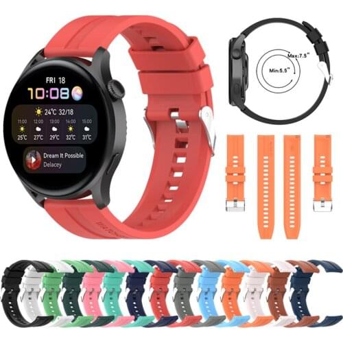 22mm Sport Silicone Band For Huawei watch 3/watch GT2 pro Wrist Strap Bracelet For Huawei watch GT 42mm 46mm Replacement Strap