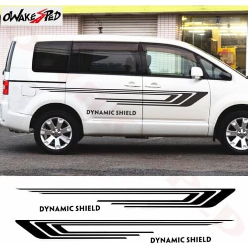 Sports Styling Door Side Stripes Decor Stickers Car Sticker Auto Body Vinyl Decals For-Mitsubishi Delica D5 L400 Accessories