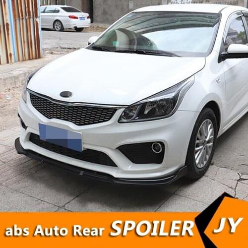 For Kia K2 Body kit spoiler 2017-2018 For Kia RIO ABS Rear lip rear spoiler front Bumper Diffuser Bumpers Protector