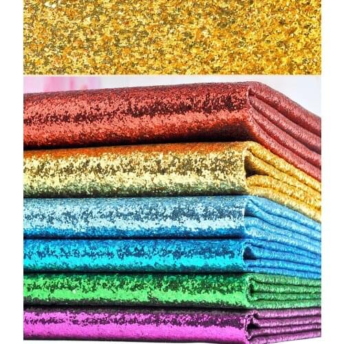 Chunky Sparkle Hexagon Thick Glitter Fabric PU Faux Leather Fabric Backing Wallpaper/ Furniture Wedding Party Carpet Shoe Purser