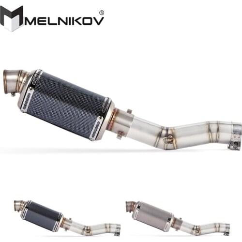 Motorcycle Exhaust Middle Slip On For Suzuki GSXR600 Gsxr700 Gsxr750 K7 GSX R700 R750 R600 GSXR 600 750 2008 To 2010 Exhaust