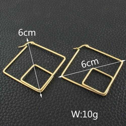 Womens Simple Earring Fashion Stainless Steel Jewelry Earrings For Women Jewels Store EGAZAGDN