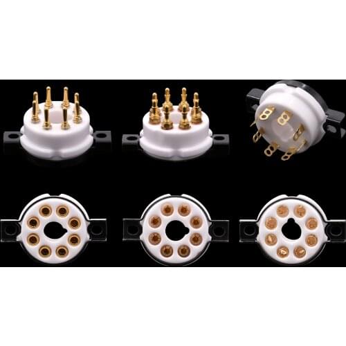 1PC 8PIN K8A TUBE SOCKET Ceramic VALVE Base EIZZ High End Sockets for EL34 KT88 5881 6V6 6L6 6CA7 Vintage Audio Amplifier DIY
