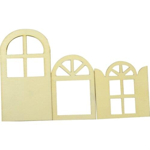 3 kinds Wooden door Assorted Designs Veneers Slices for DIY Craft Making and Christmas Festival Wedding Party Decoration