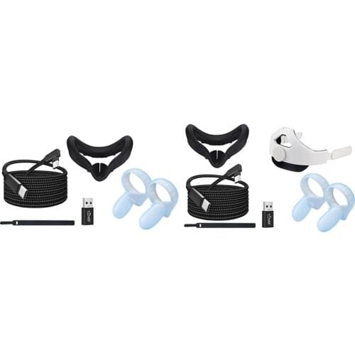 For Oculus Quest 2 Accessories,VR Glasses Unisex VR Handle Protection Set For Oculus Quest 2 Silicone Cover