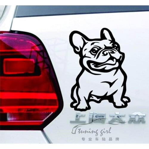 Car Stickers Dog Bulldog Funny Lovely Creative Decoration Decals Trunk Windshield Auto Tuning Styling Vinyls D30