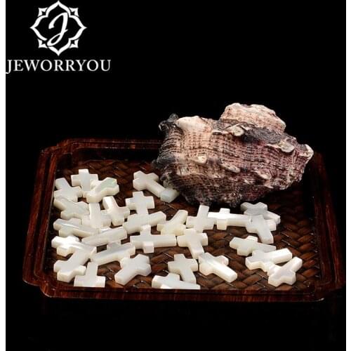 Natural beads white cross tridacna loose stone pendant wholesales 8*13/13*18mm stone beads fit women DIY Pendant Jewelry Makin