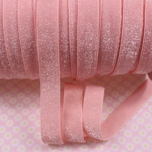 Free shipping M-9(15) 50yard 5/8'' glitter ribbon Metallic velvet ribbon Elastic gift wrapping decoration