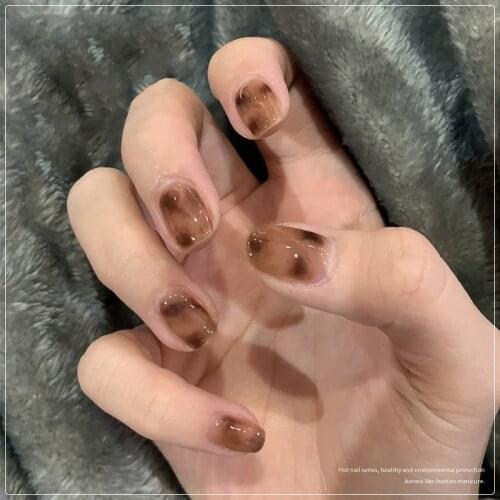 Tortoiseshell amber autumn and winter nail polish glue set 2021 new color series