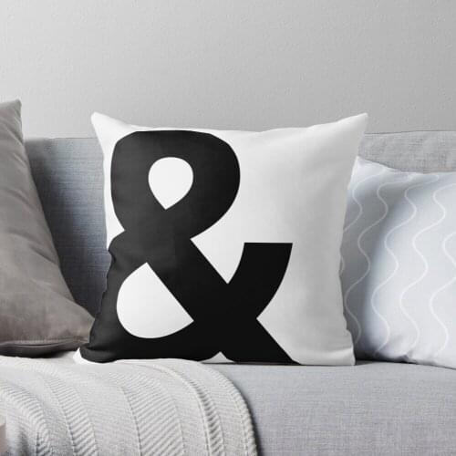 Ampersand Polyester Decor Pillow Case Home Cushion Cover 45*45cm