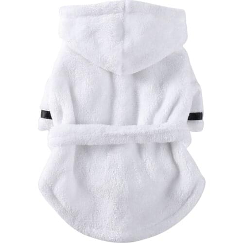 Cat Dog Bathrobe Pajamas Sleeping Clothes Indoor Soft Pet Bath Drying Towel Clothes For Puppy Dogs