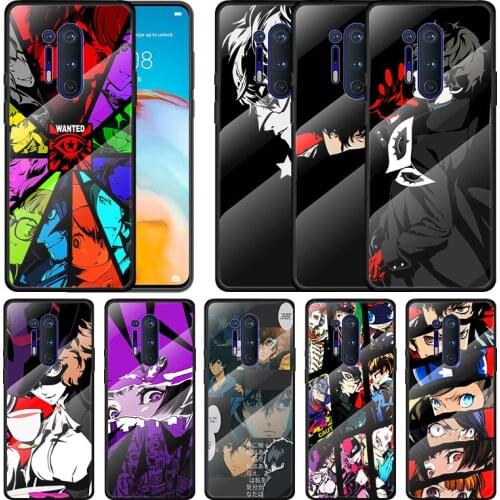 Hot Anime Persona 5 Game For Oneplus 9R 9 8T 8 Nord Z 7T 7 Pro 5G Tempered Glass Shell Phone Case Cover
