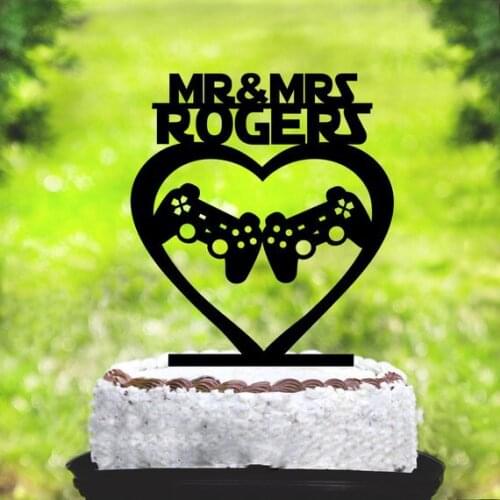 Gamer cake topper wedding, Gaming Video Game Controller Cake Topper, Gaming party cake topper,Mr & Mrs Cake Topper,Custom cake t