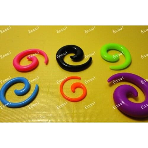 Cool Hot sale wholesale 40pcs Mixed-size nice Spiral Ear Expander Stretcher Plug Body Pierce free shipping LB330