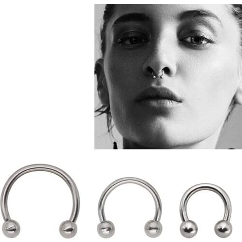 MISANANRYNE Stainless steel Fake Lip Ring C Clip Nose Ring Piercing Nose Ring Hoop for Women Men Body Fashion Jewelry 5 Colors
