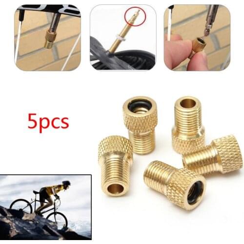 5Pcs Multi-use Valve Adapter Presta To Schrader Bicycle Pump Wheel Tire Transfer Valve Mountain Bike Pump Connector Adapter