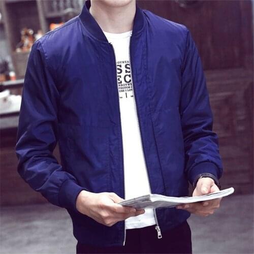 Mens jacket fashion zipper jacket mens slim college style baseball jacket mens windbreaker top jacket jacket