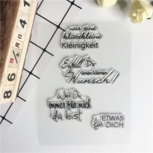 German Clear Stamps Scrapbooking/Sentiment Stamps Fairy Rubber New 2019 Card Making Bullet Journal Text Words Sweet Stamp 513