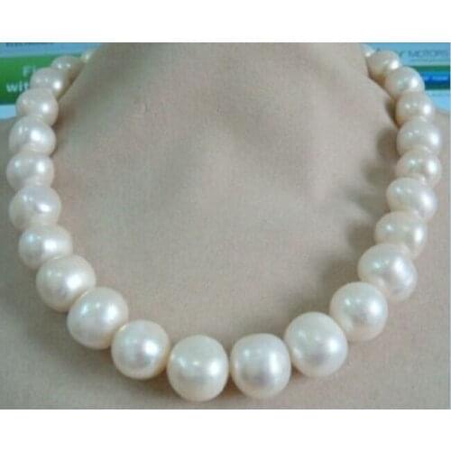 NEW Genuine South Sea Natural 12-13mm White Pearl Necklace 18inch