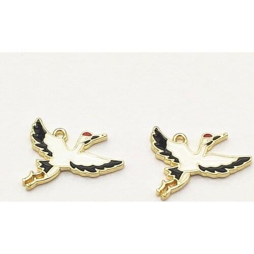 New Arrival! 21x23mm 100pcs Enamel Bird Shape Charm for Handmade Necklace Earring DIY Parts,Jewelry Findings & Components