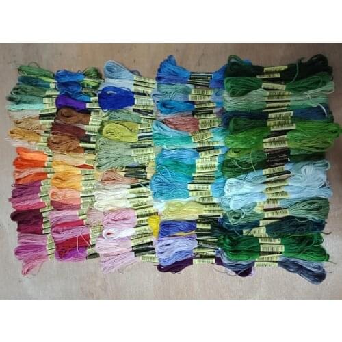 Oneroom 50Colors Anchor Similar DMC Cross Stitch Cotton Embroidery Thread Floss Sewing Skeins Craft DIY 1th