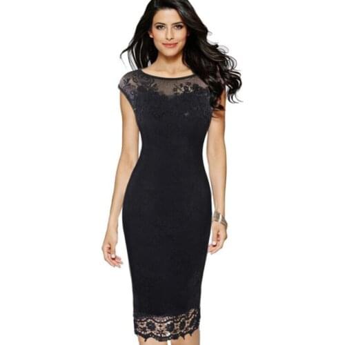 Liva Girl Womens Sexy Sequins Crochet Butterfly Lace Party Bodycon Evening Bridemaid Mother of Bride Special Occasion Dress 1003