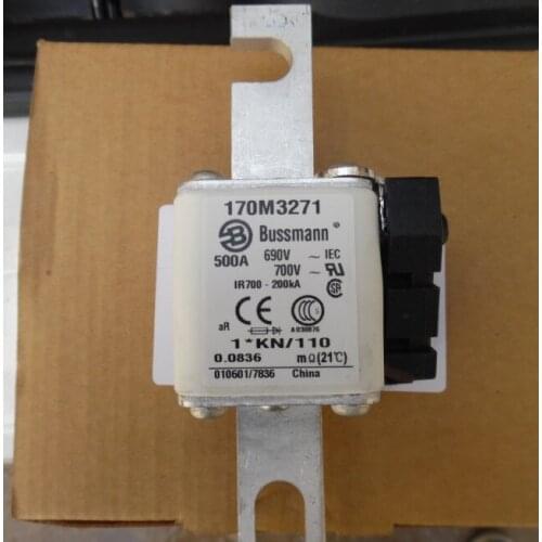 Fuses: 170M3270 450A 690V / 170M3271 500A / 170M3122 550A 690V aR