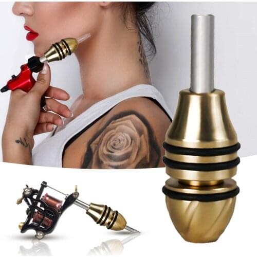 Professional Tattoo Machine Handle Pure Copper Adjustable Motor Tattoo Gun Handle Integrated Needle Advanced Tattoo Accessories