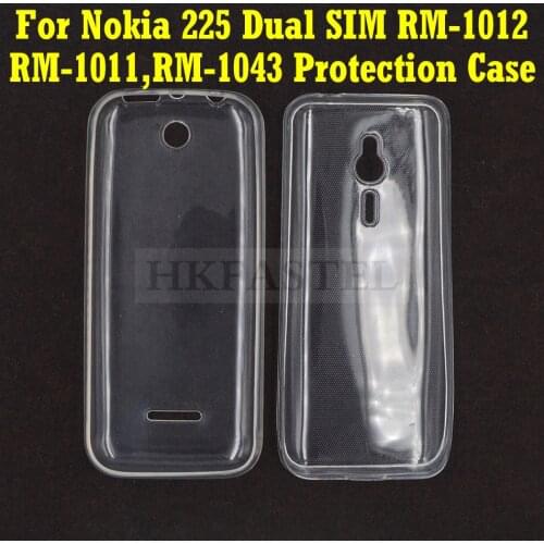 For Nokia 225 Dual SIM RM-1012 RM-1011 RM-1043 jelly Clear Soft TPU Back Case Protection Skin Camera Protect Cover Case
