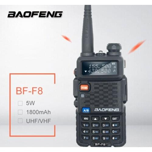 Baofeng BF-F8 Plus 5W Walkie Talkie Upgraded UV-5R Ham Radio Transceiver UHF VHF Dual Band Long Range Amateur Radio Pofung F8