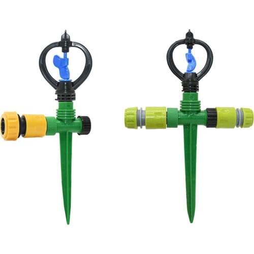 Garden Rotating Sprinklers with Nozzle Support 360 Degree Rotary Rocker Sprinkler Greenhouse Lawn Agricultural Irrigation