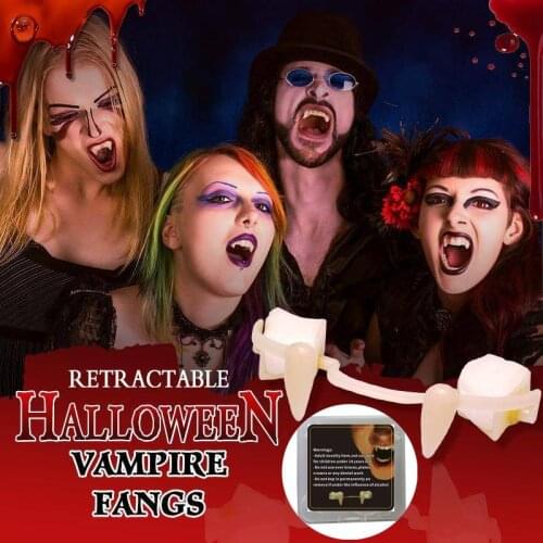 DIY Environmentally Friendly Soft Silicone Vampire Teeth Halloween Vampire Teeth Props Vampire Teeth Fangs Party Decorations