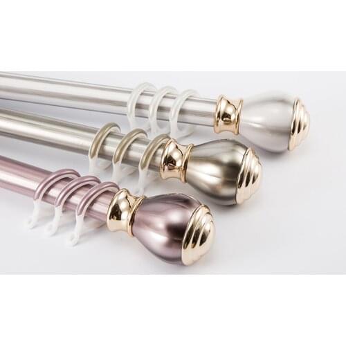 Champagne Golden Thickened Load-bearing Aluminum Alloy Decorative Head Curtain Rod Roman Rod Curtain Track