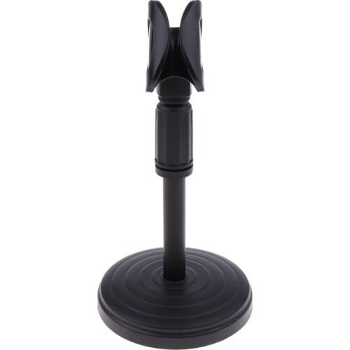 Foldable Desktop Microphone Stand Mic Holder Clip for Handheld Microphone Electric Instrument