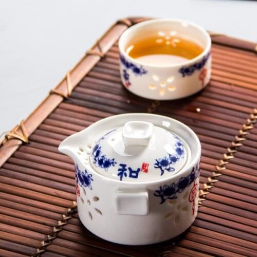 Foldable Green Tea Cup Travel Set Ceramic Teapot With Tea Cups Sets Teacup Taste Tea Bowl White Porcelain Pot Teapots Teaware
