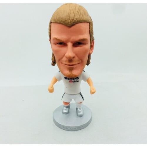 Soccerwe 2.55" Height Soccer Star Dolls RM 23# Beckham Figures White 2005