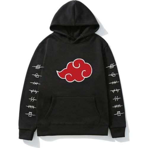 Japan Anime Akatsuki Cloud Symbols Print Men Hoodies Sweatshirt Streetwear Hoodie Men Women Oversized Sweatshirt Pullover Hoody