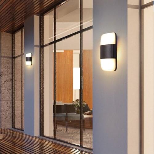 15W Outdoor Wall Lamp Dual Head Corridor Stairs Balcony Aisle Waterproof Porch Wall Lighting Fixture Terrace Garden Wall Sconces