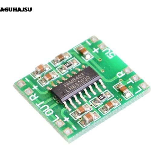 2PCS PAM8403 Super mini digital amplifier board 2 * 3W Class D digital amplifier board efficient 2.5 to 5V USB power supply
