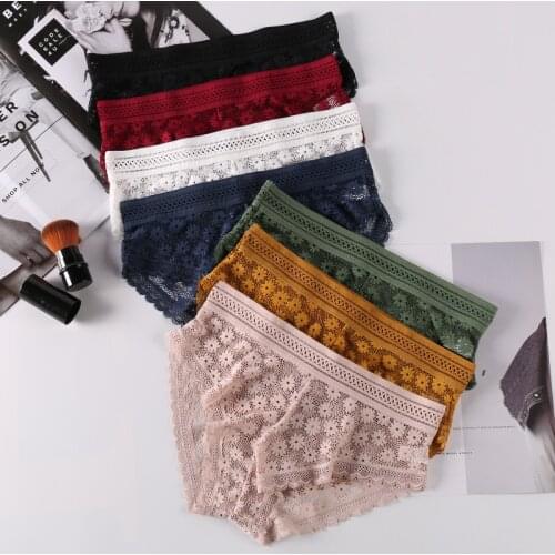 Women Safety Shorts Pants Mid Waist Panties Seamless Girls Tights Pants Summer Slimming Underwear Lace Boy Boxer Shorts
