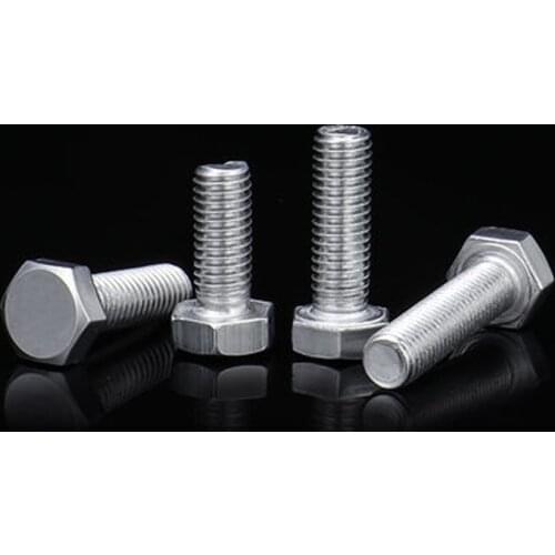 3pcs M10 6061 aluminum alloy external hexagon head screws outer hex mechanical screw fastener bolts bolt 20mm-80mm length