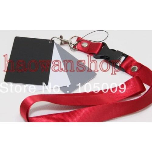 3 in 1 Grey White Black Gray Balance Cards 18% digital Gray Card with Neck Strap for canon nikon pentax camera