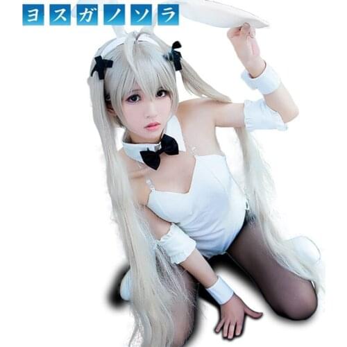 Anime Kasugano Sora Cosplay Yosuga no Sora costume Lovely Sexy rabbit girls costume cosplay anime women halloween costumes