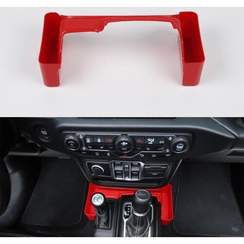 Car Gear Shift Panel Storage Box Container Holder For Jeep Wrangler JL 2018+ Interior Accessory