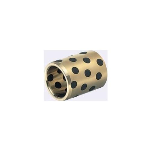 JDB 152737 oilless impregnated graphite brass bushing straight copper type, solid self lubricant Embedded bronze Bearing bush