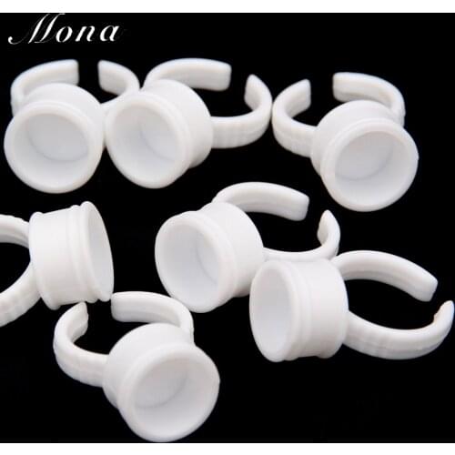Free shipping Medium Disposable ring cup tattoo pigments cups sponge tattooequipment and sent 100 white ring set ink holder